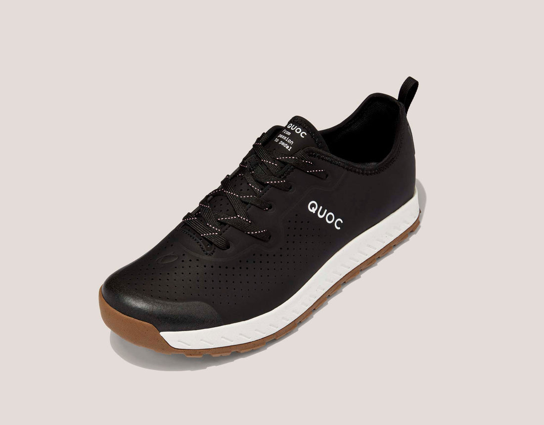QUOC Weekend Cycling Sneaker - Black On White